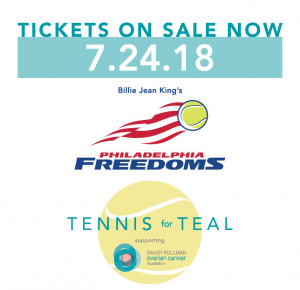 Tennis for Teal at the Philadelphia Freedoms