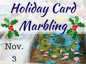 Holiday Card Marbling Workshop in Historic Sugartown's Bindery