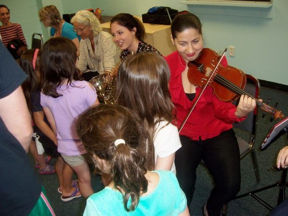Gallery 3 - Delaware County Symphony Visits The Marple Library With An Instrument Petting Zoo For Children !!