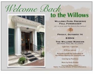 Fall Fundraiser at the Willows Park Preserve