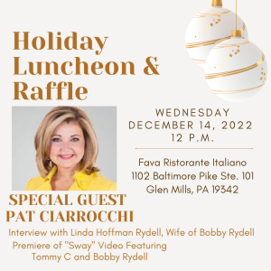 Delaware County Press Club Holiday Luncheon & Raffle with Pat Ciarrocchi
