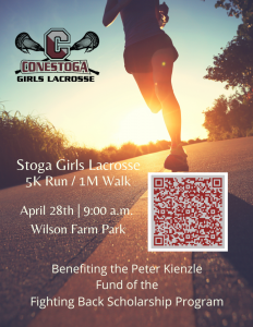 STOGA Girls Lax 5K Run & 1 Mile Walk Sunday April 28th at Wilson Farm Park